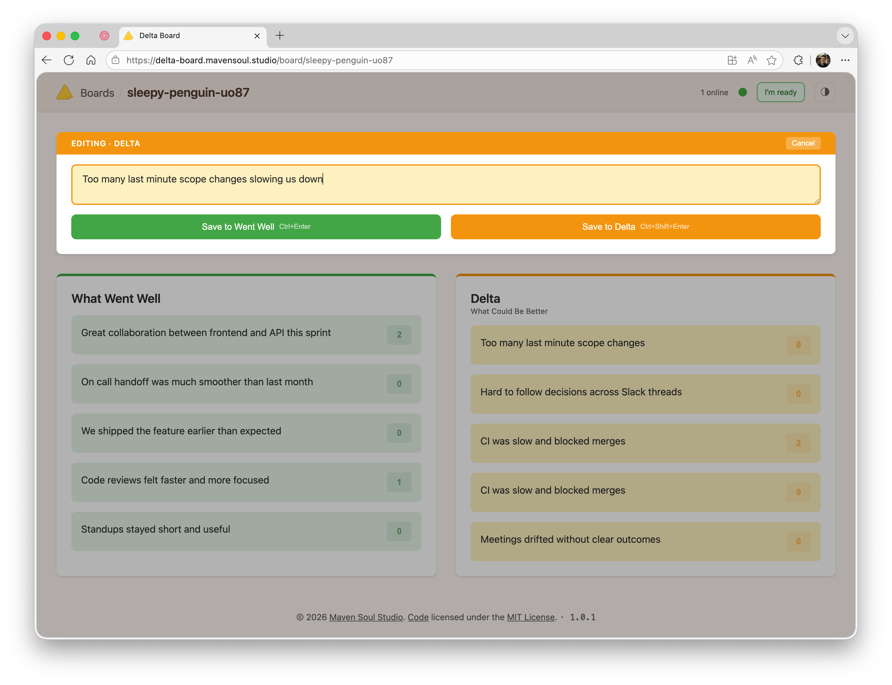 Board forming and editing